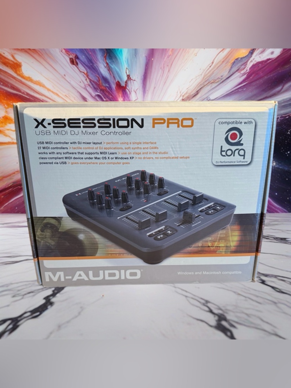 M-Audio X Session Pro Midi DJ Crossfader Digital Controller Mixer USB 2 Ch NEW